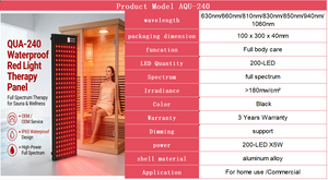 Panneau de luminothérapie LED rouge sur pied, étanche IP65, 660 850 940 1060nm, corps entier, sauna LED haute température 70-90°C pour salle de bain, soulagement de la douleur - Product Image 5