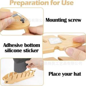 Wooden Fish Shaped <b>Hat</b> Rack Solid Wood Multi Compartment Baseball Cap Storage Organizer Desktop <b>Standing</b> Type Detachable - Product Image 2