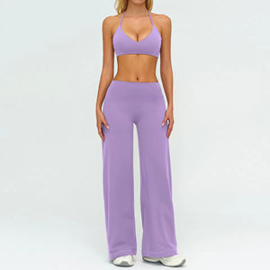 Traje de Yoga de Invierno Estilo Europeo Americano, Estampado de Leopardo, Holgado, Informal, Deportivo, de Manga Larga para Mujer - Product Image 5