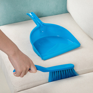 Plastic Dustpan <b>Brush</b> Set Blue 2 In 1 Desktop Cleaning Tool - Product Image 2