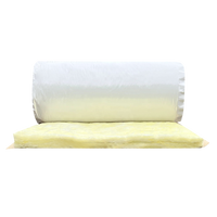 R100 Con Lamina Blanca Lana De Vidrio En Rollos Para Sudamerica White Faced Fireproof Fiberglass 140mm Lana De Vidrio Rollada