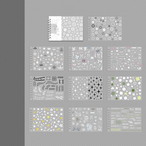 Paquete de 20 Hojas de Papel Decorativo para Manualidades, Libro de Pegatinas Rectangulares Autoadhesivas, Pegatinas Decorativas con Acabado Mate - Product Image 6