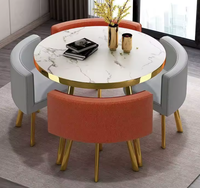 Nouvelle Arrivée Table à Manger Moderne 4 Pièces de Luxe Style Ferme Élégante et Durable en MDF Écologique