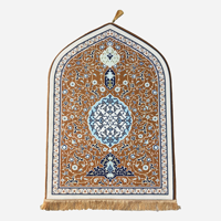 Tapis de prière islamique de luxe extra-épais et doux, lavable, avec base en silicone, portable, taille personnalisée pour la maison, la mosquée, cadeau du Ramadan