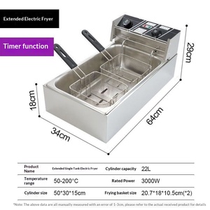 <strong>Electric</strong> Commercial Kitchen <strong>Stainless</strong> Steel Oil Fryer Timed Medium <strong>Frying</strong> Basket Counter Top 10L/20L/22L Capacity Extended 1 - Product Image 6