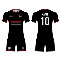 Fußballtrikot und -shorts Schnelltrocknend Atmungsaktiv Polyester Sublimationsdruck für Liga-Club-Matches Personalisierte Fußballmannschafts-Trikots