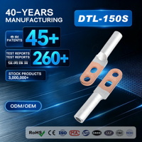 DTL-150S 5.Two Holes Bimetal Al-Cu Copper Aluminum Wire Cable Lug 16-630mm² Non  Borne de sertissage isolée pour l'ingénierie électrique