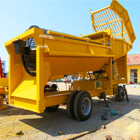 Machine de lavage et de criblage d'or Zhenghao avec chute de criblage intégrée, équipement motorisé léger en carbone, 100 kg, 1-5 T/h