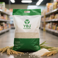 Sac d'emballage personnalisé pour riz de 5kg 10kg Emballage alimentaire imprimé avec logo personnalisé Emballage plastique Nylon PE pour le stockage du grain de blé Sac pochette