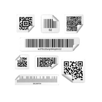 Etiquetas Adhesivas Personalizadas con Código QR y Código de Barras, Resistentes al Agua, para Promoción en Supermercados - Impresión UV/Láser/Térmica