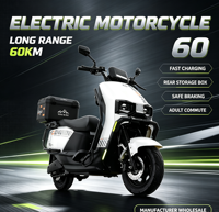 Moto électrique haut de gamme à longue portée pour adultes, moto électrique intelligente à haute puissance pour la montée