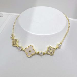 Custom plata 925 Silver shell gold plated bracelet fine jewelry luxury dainty summer <b>engraved</b> butterfly clover charm bracelets - Product Image 4