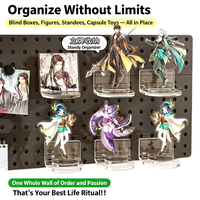 Support de présentation en acrylique transparent à un seul niveau pour figurines de collection Blind Box, fixation murale pour exposition