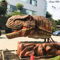 Usine de dinosaures animatroniques interactifs grandeur nature, dinosaures réalistes avec capteur de mouvement pour parcs à thème