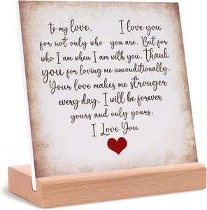 Acrylic Solid Wood Base <b>Square</b> Round <b>Edge</b> Double Groove Home Decoration - Product Image 3