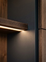 Meuble TV Flottant de Luxe - Finition Bois Noyer avec LED Intégrée et Style Minimaliste Modulaire