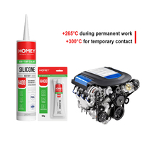 H400 Red Acetic High-Temp Silicone Sealant 25g 50g untuk Mesin Mobil Perekat Tahan Lama untuk Konstruksi Kulit Pengemasan