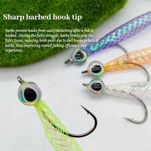 NOUVEAU OEM Vente en gros # 4 mouches artificielles 3D à yeux de poisson en Mylar, type Tube Fly <span class=keywords><strong>Flash</strong></span>, pour la pêche au bar, à la truite, au vairon, au saumon - Product Image 3