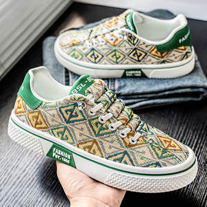 Zapatos Casuales de Verano para Hombre, Transpirables, Cómodos y Flexibles, Estilo Skate, Mocasines de Moda, Diseño Estampado Colorido en Lona Suave - Product Image 5