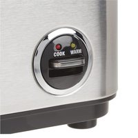 Cuiseur à riz électrique 1,5 L en acier inoxydable avec couvercle en verre, fonction cuisson automatique et maintien au chaud, mini cuiseur vapeur avec grille pour hôtels et usage domestique
