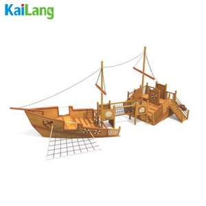 <span class=keywords><strong>KAILANG</strong></span> Bateau pirate en bois pour enfants, équipement de parc d'aventure extérieur, capacité 1000 kg, 8-16 enfants - Product Image 4