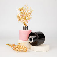 Diffuseur de parfum d'ambiance Witoyou Luxury 100ml, élégant, en verre décoratif, avec fleurs séchées, cadeau idéal.