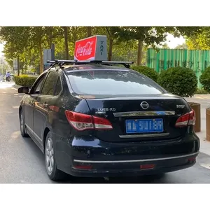 옥외 3G 4G 와이파이 통제 풀 컬러 택시 지붕 정상 광고 발광 다이오드 표시 스크린 P2 P2.5 P3 P4 Hd Led 택시 정상 게시판 표시