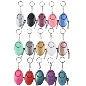 High Volume Personal Alarms Outdoor Camping Self Help Buzzer Women's Self Defense Keychain Set Defend Oneself Safety Anti Th