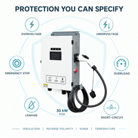 Chargeur DC CCS2 30 kW à double pistolet, charge rapide, OCPP 1.6J, RFID, IP54, pour flotte, dépôt, commercial, borne de recharge, écran tactile, paiement QR, compteur d'énergie