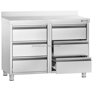 โต๊ะทำงานครัวสแตนเลสสำหรับเชิงพาณิชย์ พร้อมตู้เก็บของ 6 ลิ้นชักใต้เคาน์เตอร์ - Product Image 2