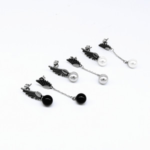 yunnique Angel <b>Wing</b> Pearl Drop <b>Earrings</b> For Women Korean Style Stainless Steel Gift Fashion Jewelry - Product Image 5