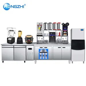 Custom Made Bubble Milk Tea Equipment Refrigerate Bar Work Table For Kitchen