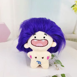 10cm dibujos animados <span class=keywords><strong>Anime</strong></span> felpa estrella signo zodiacs divertido sin dientes Bab-muñeca de algodón <span class=keywords><strong>para</strong></span> llavero colgante bolsa Accesorios - Product Image 3