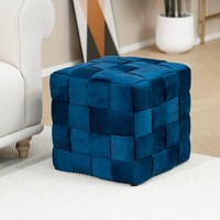 Bailey Fashion meubles scandinaves chaises salon vanité tabouret luxe velours gris Cube repose-pieds pouf