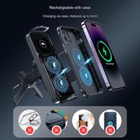Chargeur rapide automatique pour voiture électrique pliable et rotatif 2 en 1 avec serrage automatique, sortie QC3.0 Type-C 15W