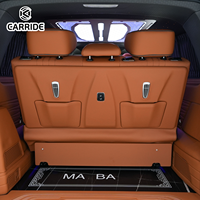 Kit de conversion intérieur de voiture de luxe Carride VIP portable, style classique, en alliage d'aluminium, pour Vito W447 V260, avec cuir orange