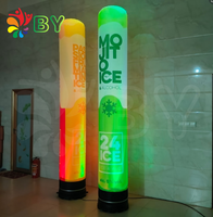 2m 3m Gonflable Air Long Tube Led Pilier Gonflable Cônes pour Événement Colonne D'air Gonflable avec Éclairage Décoration de Scène