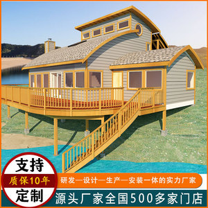 Cabane d'été moderne en bois, bois traité sous pression, structure extérieure pour le camping - Product Image 2