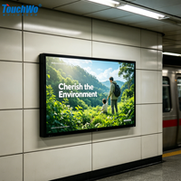 Écran tactile plat 4K TouchWo 65, 75, 86, 98 pouces, double OS Intel OPS Windows Android, pour affichages publicitaires en métro