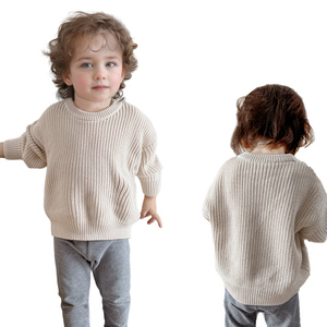 Pullover all'ingrosso 100% cotone biologico maglione lavorato a maglia invernale bambino bambino bambino bambino maglieria - Product Image 2