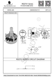 Potentiomètre rotatif WTH118 2W RD27 Potentiomètre haute puissance - Product Image 3