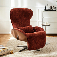 Erweiterbarer Einzelner Loungesessel für Wohnzimmer Stoff-Drehsessel Moderner Neuester Designer Luxuriöser Drehbarer Freizeitstuhl