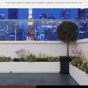 Cortile giardino terrazza recinzione recinzione esterna balcone canali di fiori scatole di fiori - Product Image 4