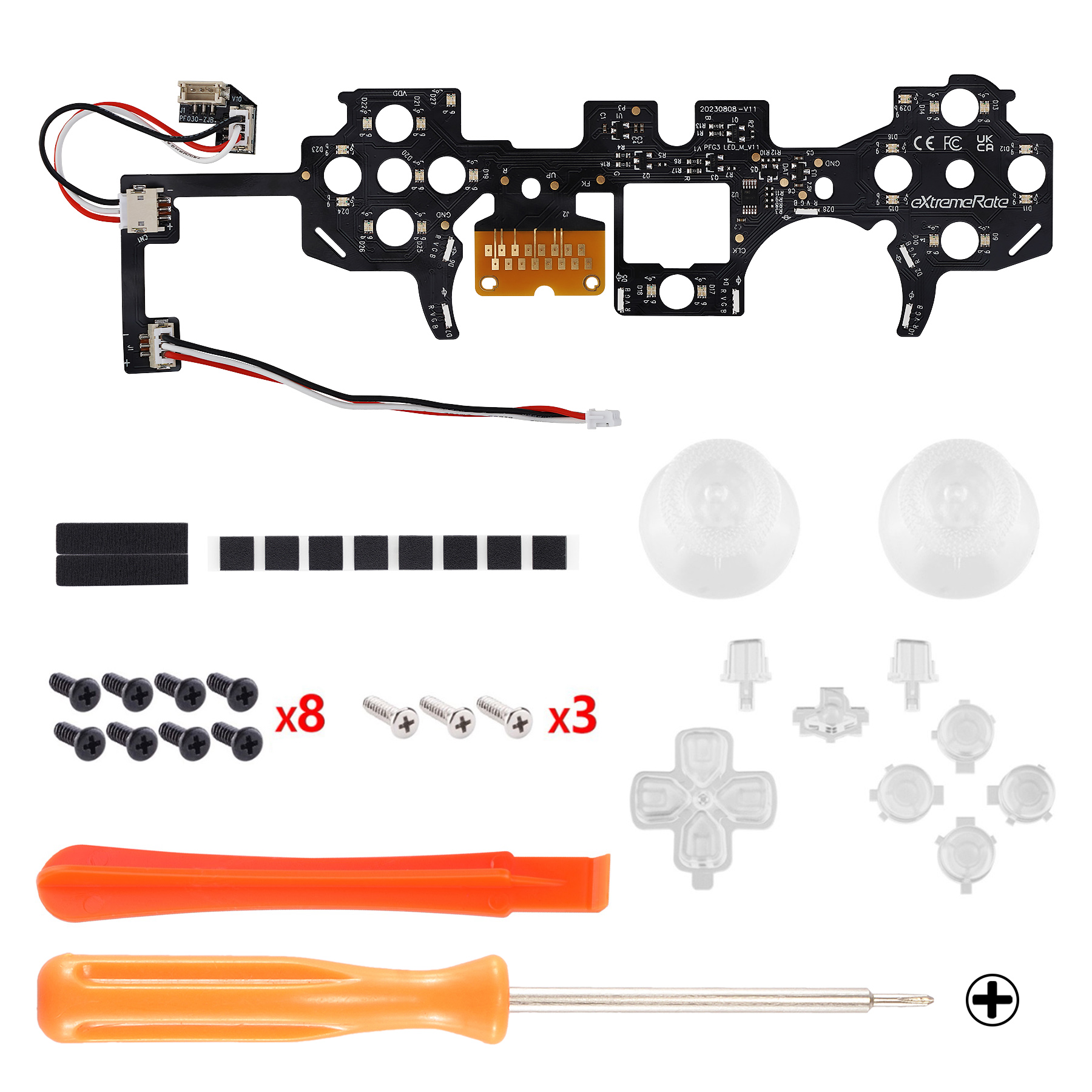 Kit LED con Botón Transparente PFLED01G3