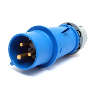 Industriële Outdoor Waterdichte Elektrische Plug IP44 3 Pin Nylon Materiaal CF260 230V 32A Voor Industriële Apparatuur