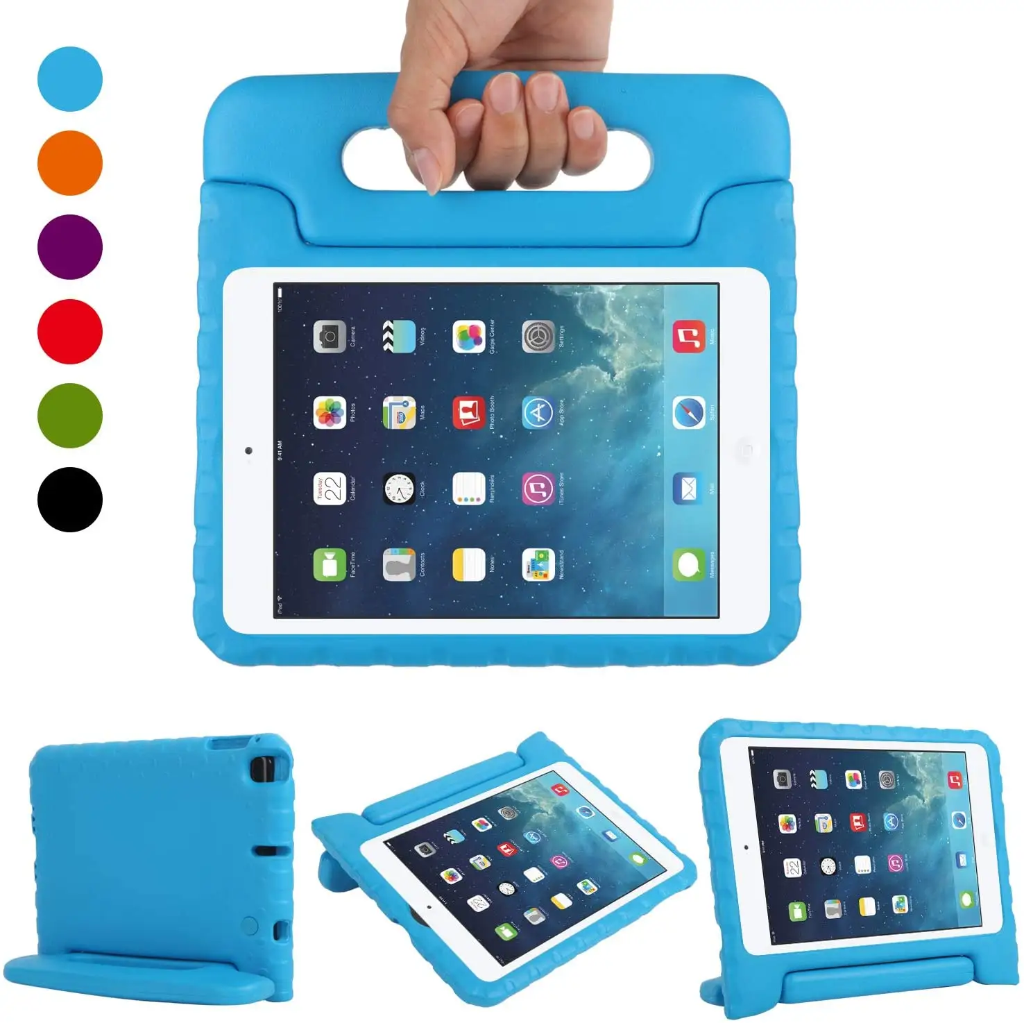 כל מכירה EVA קצף מקרה עבור ipad מיני, חזק מגן עבור ipad מיני, כיסוי עבור apple iPad mini 1 2 3 4 5 עם מעמד ידית