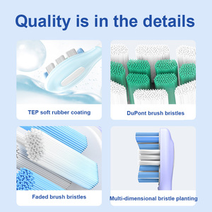 New sốc hấp thụ cao su đa sạch dành cho người lớn đầu bàn chải Tương thích với Philips HX3 HX6 HX9 loạt bàn chải đánh răng điện - Product Image 3