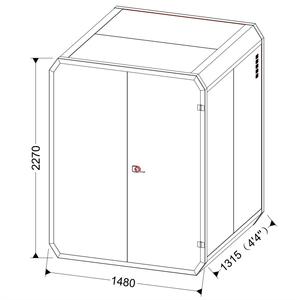 Cabine insonorisée en acier étanche à énergie solaire, salle silencieuse sans écho, isolation phonique, cabine insonorisée - Product Image 2
