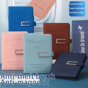 Cadeau d'entreprise personnalisé, en cuir PU, ensemble de bloc-notes et porte-passeport de voyage avec stylo - Product Image 6