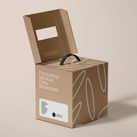 Olla arrocera eléctrica grande, cajas de correo de envío, tinta blanca impresa, papel Kraft corrugado fuerte, Mango en relieve, carpeta plegada
